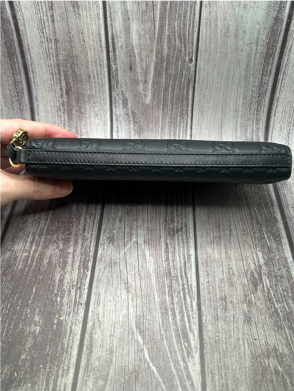 GUCCI Microguccissima Bree Continental GG Calfskin Leather Wallet Black w/ COA - Picture 9 of 16